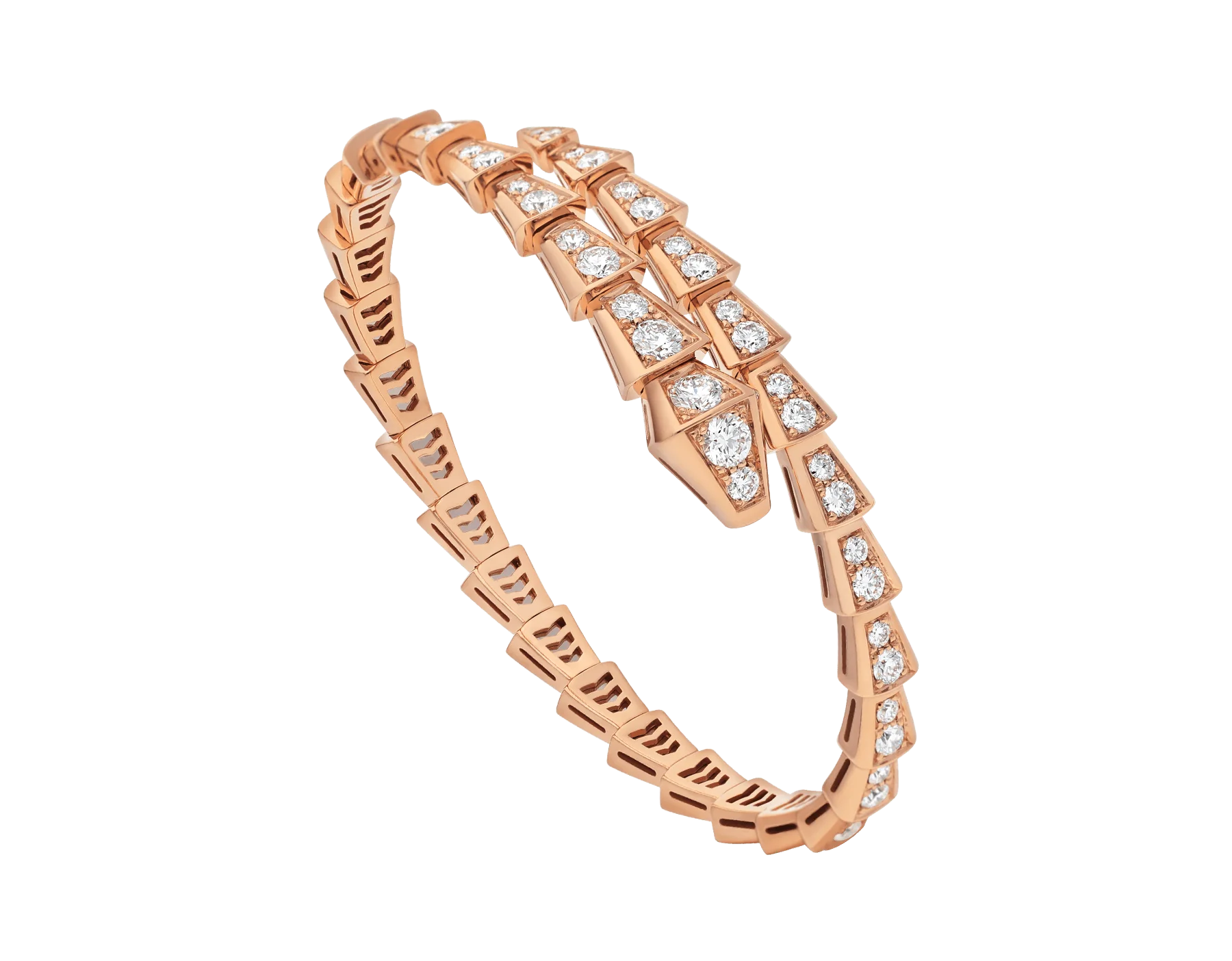 [Bulgari]SERPENTI BRACELET 6.8MM PINK GOLD DIAMOND