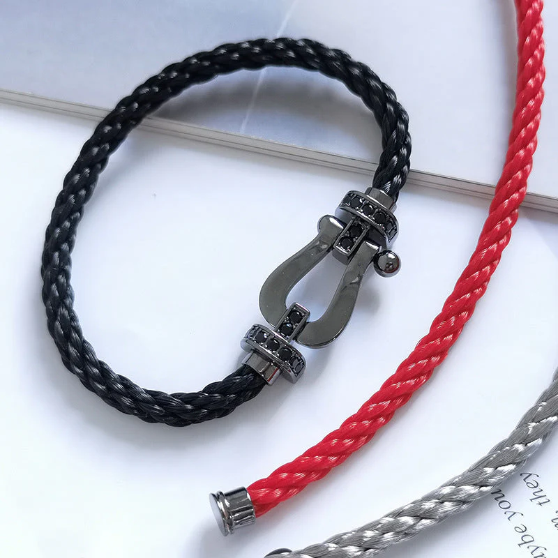 [Fred]FORCE LARGE SERIES HORSESHOE BLACK SAMURAI BRACELET