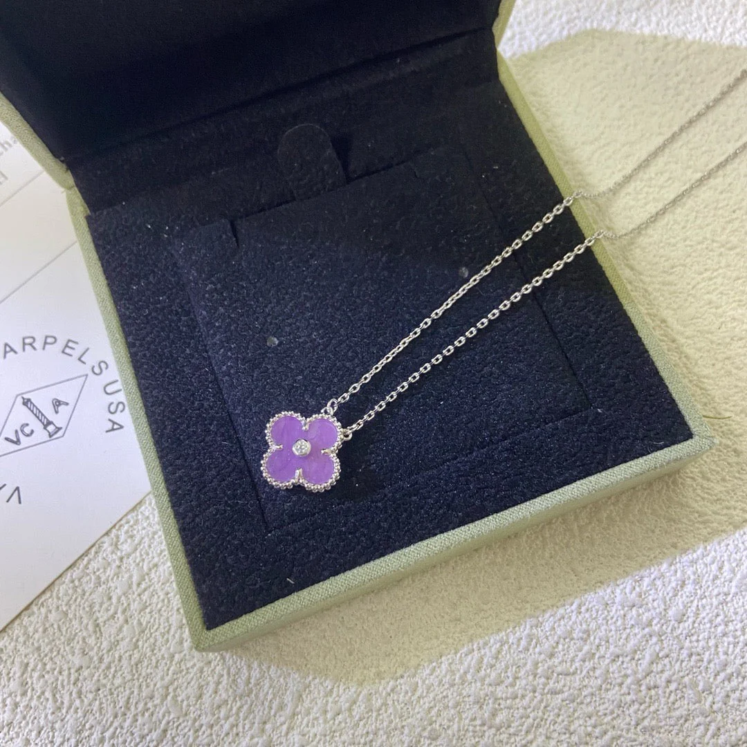 [Van Cleef & Arpels] 15MM DIAMOND  PURPLE VIOLET NECKLACE