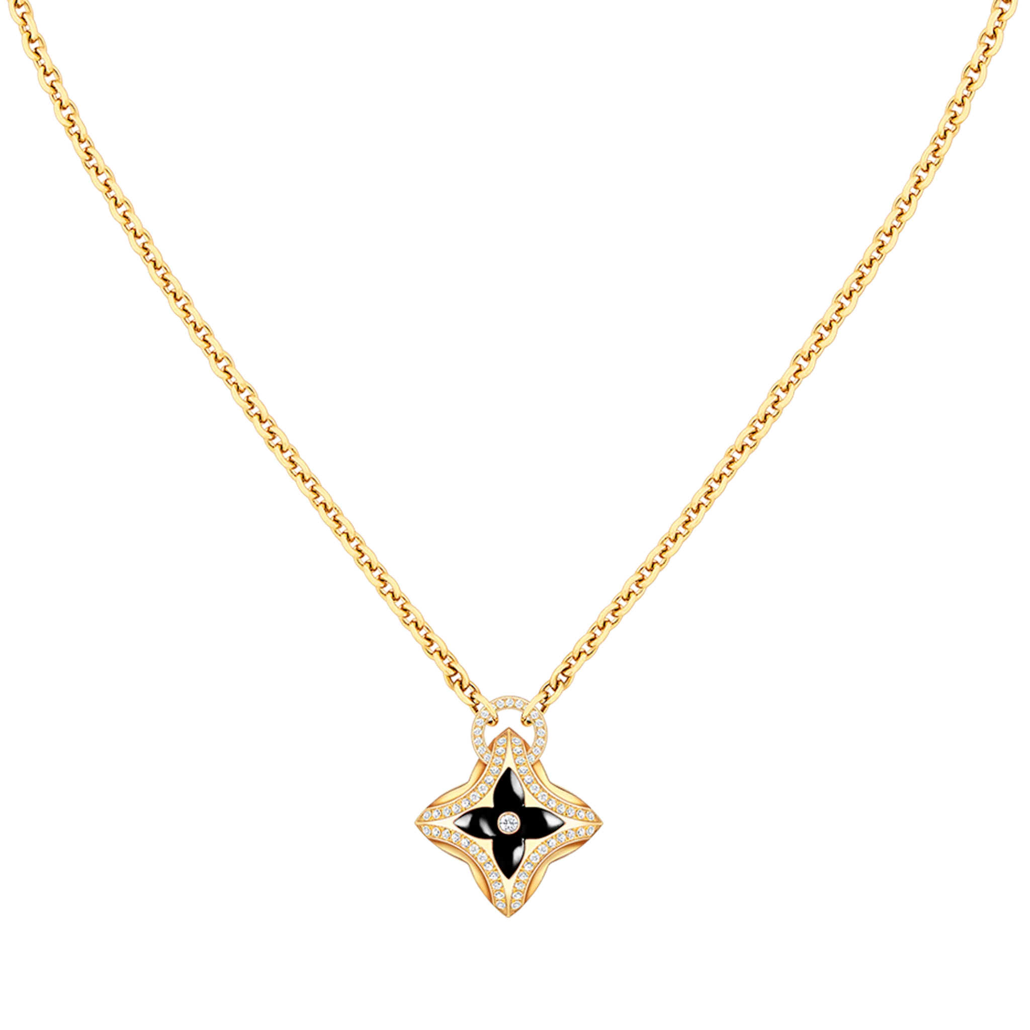 [Louis vuitton]STAR PEDANT PINK GOLD DIAMOND NECKLACE