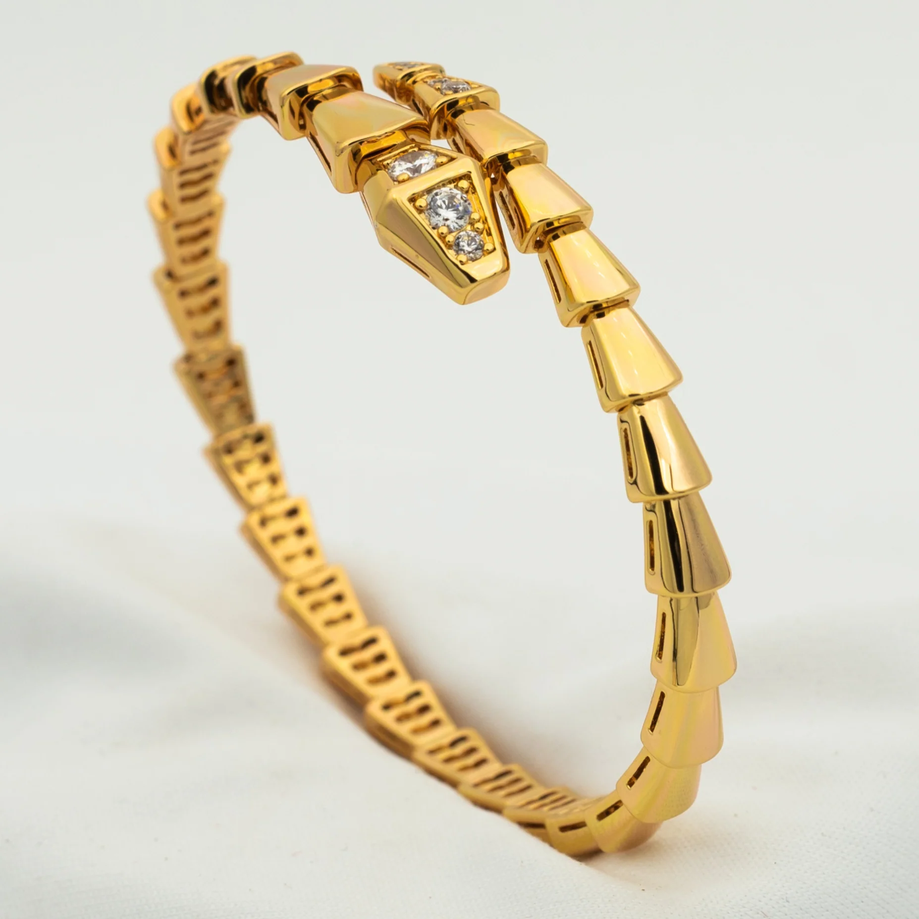 [Bulgari]SERPENTI BRACELET DIAMONDS GOLD