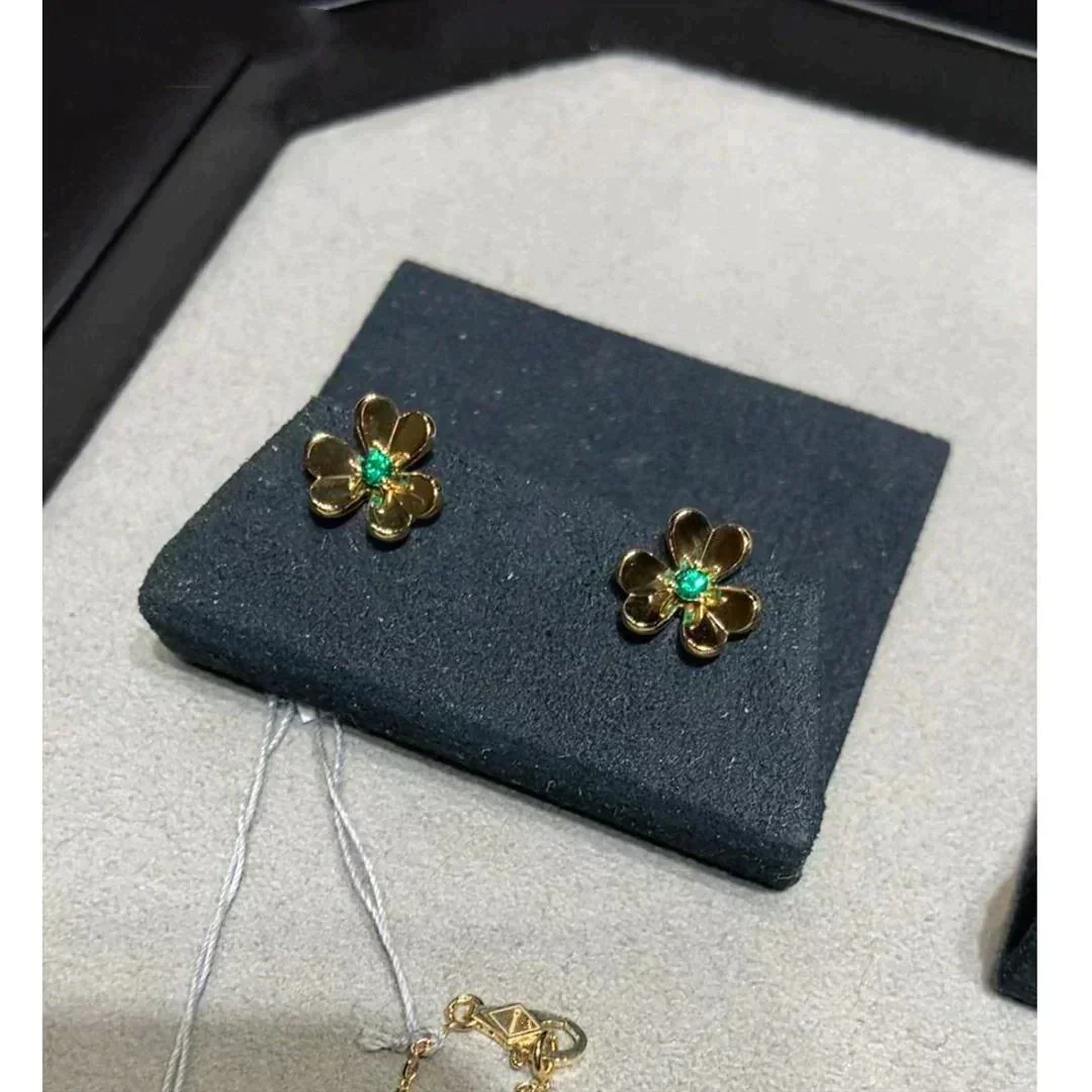 [Van Cleef & Arpels]FRIVOLE  FLOWER MALACHITE EARRINGS