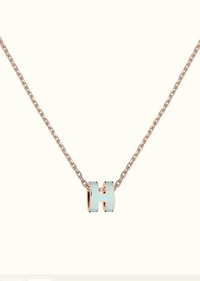[Hermes]POP H LIGHT BLUE NECKLACE
