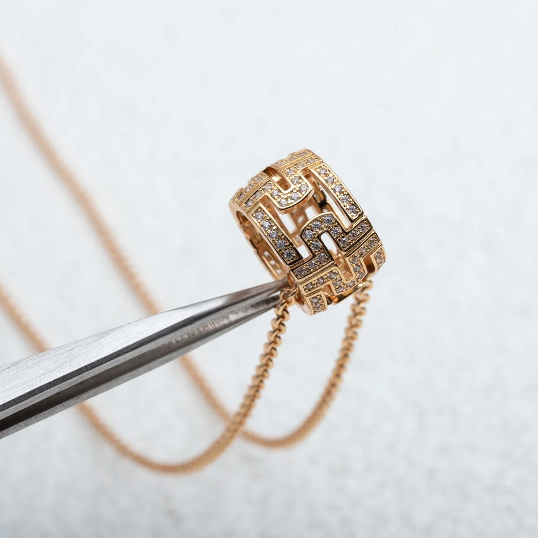 [Bulgari]PARENTESI NECKLACE PINK GOLD DIAMOND