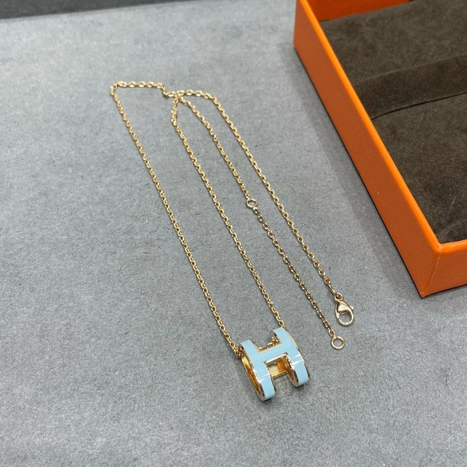 [Hermes]POP H SKY BLUE NECKLACE