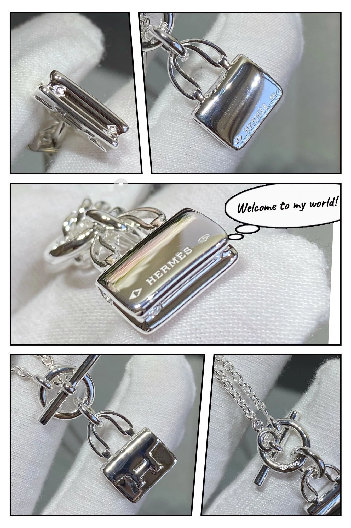 [Hermes]CONSTANCE PEDANT SILVER NECKLACE