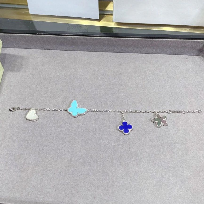 [Van Cleef & Arpels]LUCKY SPRING SILVER BRACELET 4 MOTIF