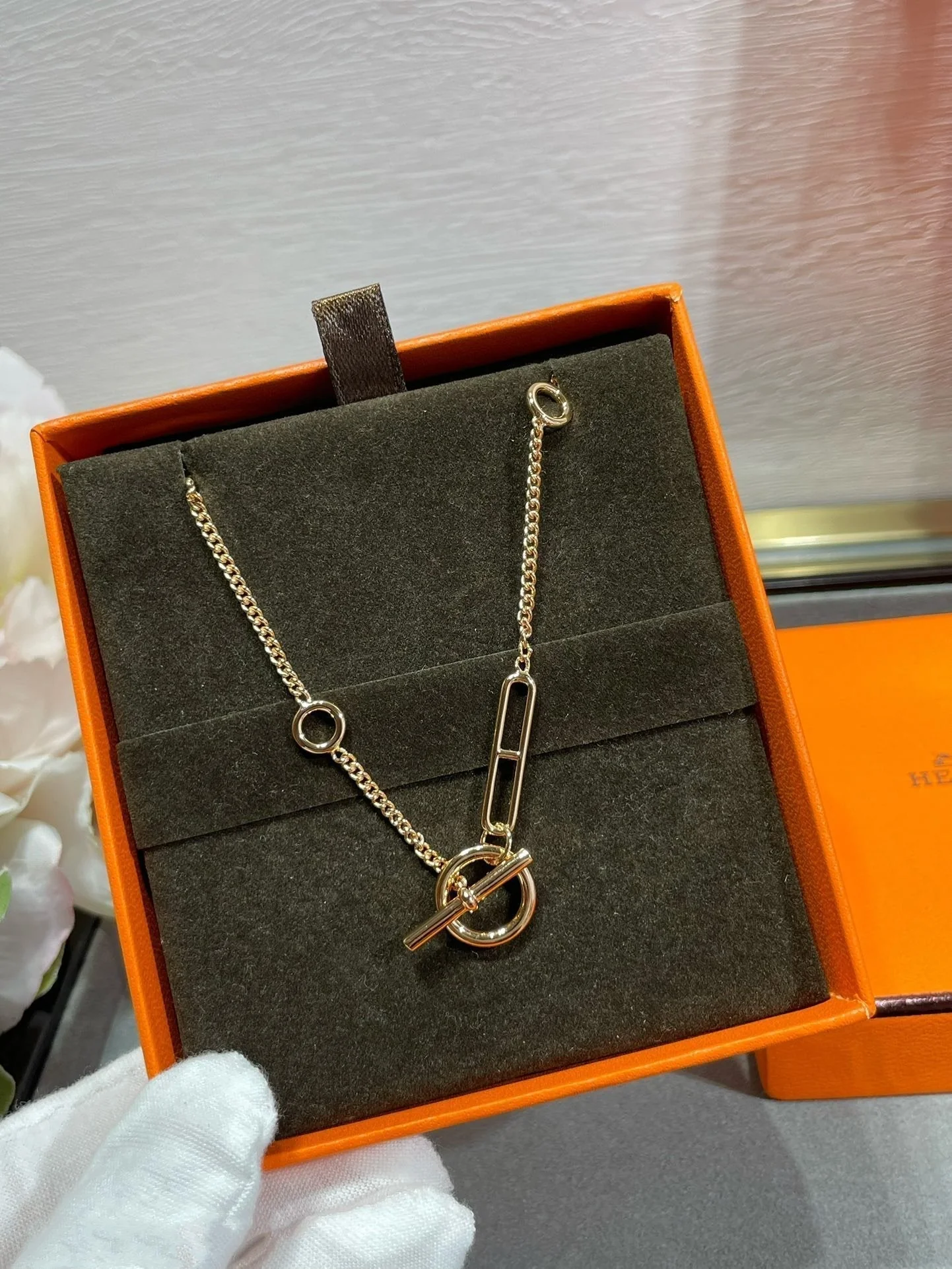 [Hermes]HM STERLING SILVER CHAINE D'ANCRE HEART