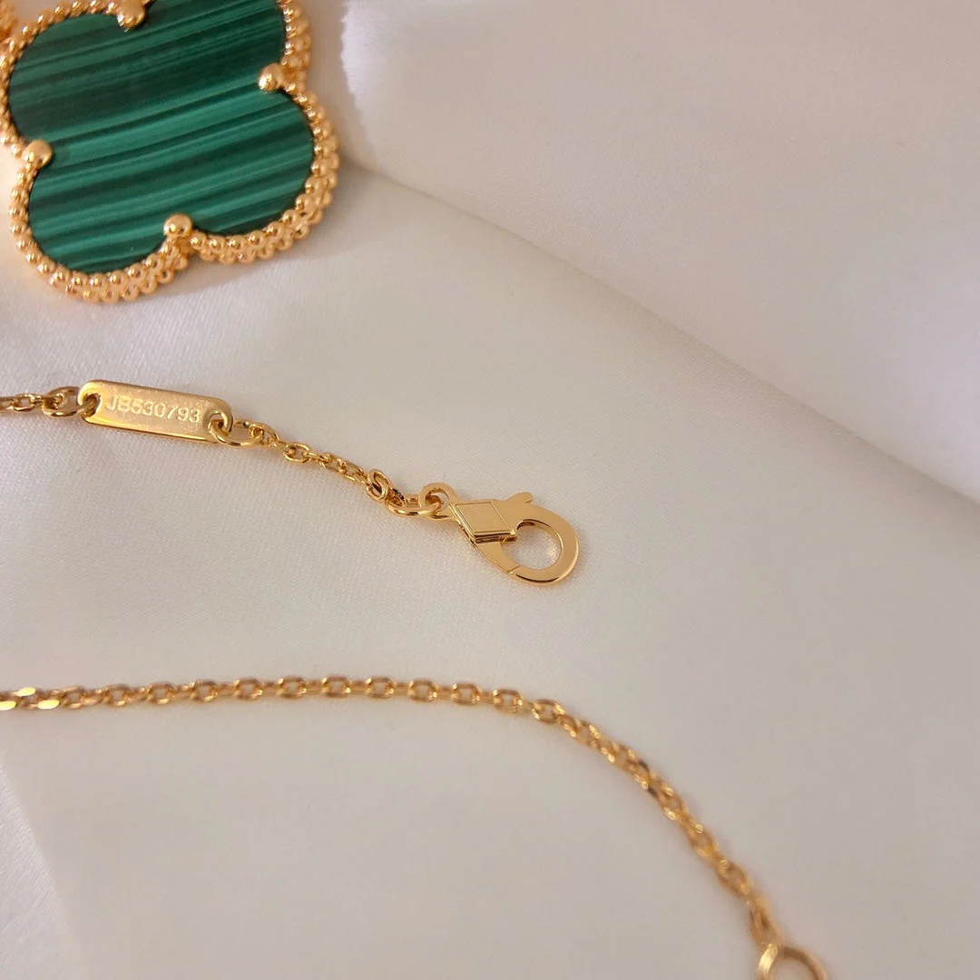 [Van Cleef & Arpels] 25MM MALACHITE GOLD NECKLACE