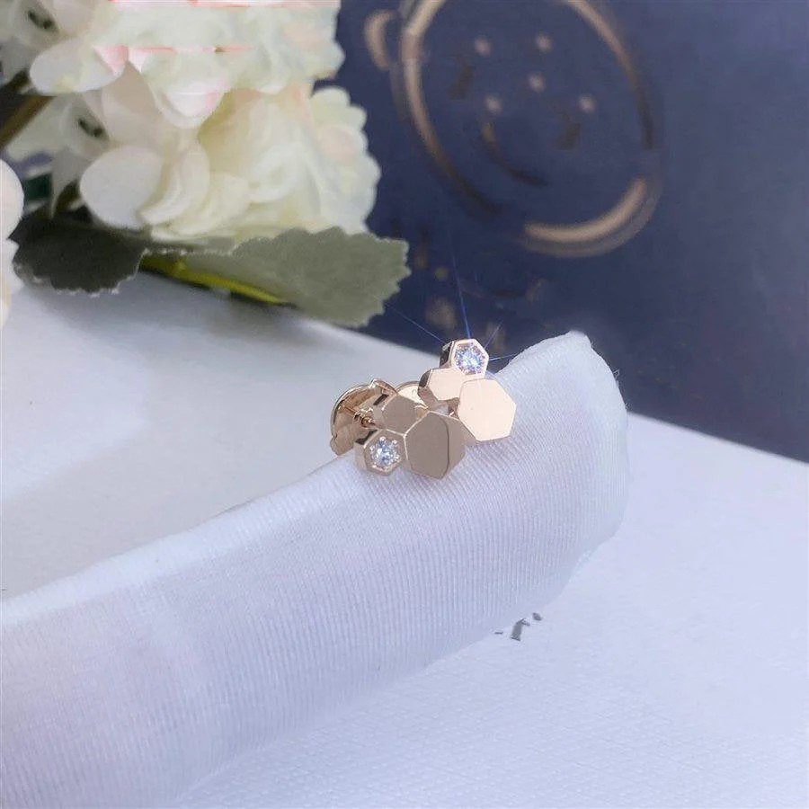 [Chaumet]BEE LOVE PINK GOLD DIAMOND EARRINGS
