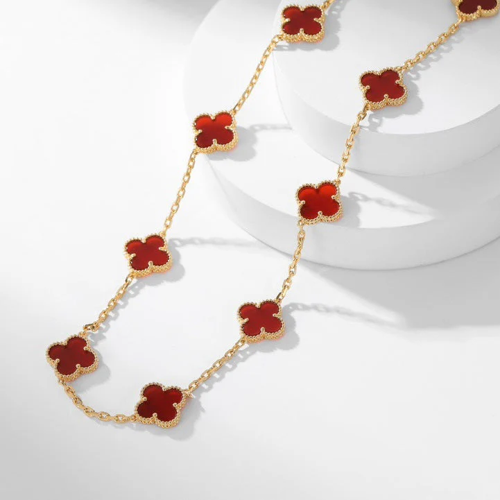 [Van Cleef & Arpels] 10 MOTIFS CARNELIAN NECKLACE