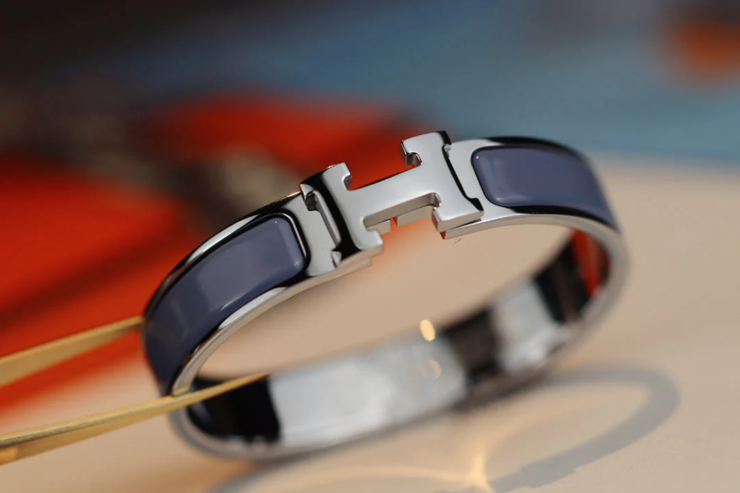[Hermes]H BRACELET 12MM BLUE GRAY