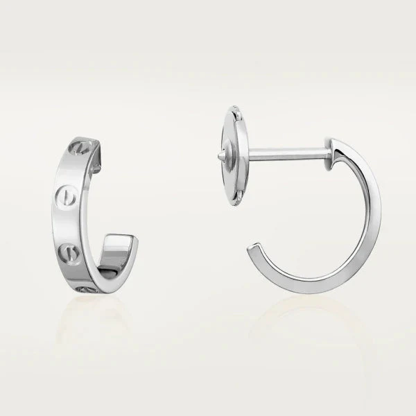 [Cartier]LOVE EARRINGS 2.65MM SILVER
