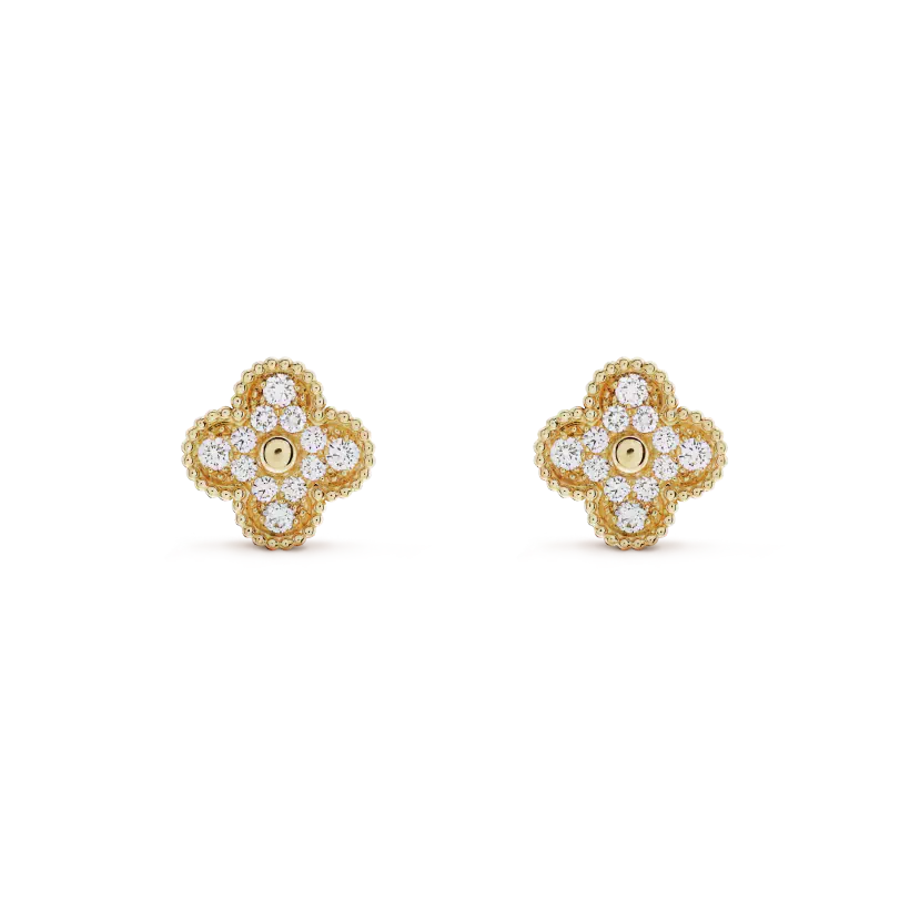 [Van Cleef & Arpels] MEDIUM 1 MOTIFS FUll DIAMOND EARRINGS