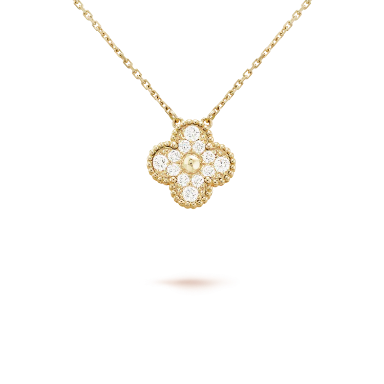 [Van Cleef & Arpels] 15MM DIAMOND SINGLE FLOWER NECKLACE