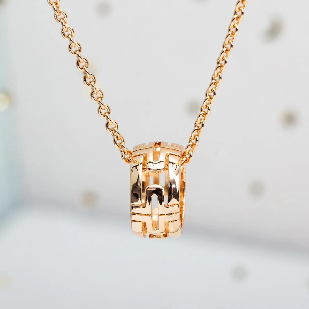 [Bulgari]PARENTESI NECKLACE PINK GOLD