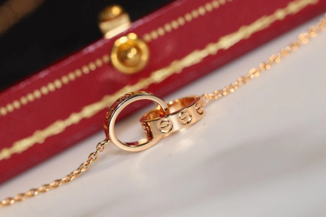 [Cartier]LOVE NECKLACE PINK GOLD AND SILVER