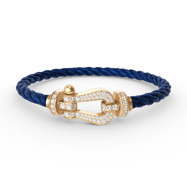 [Fred]FORCE LARGE HORSESHOE FULL DIAMOND BRACELET GOLD