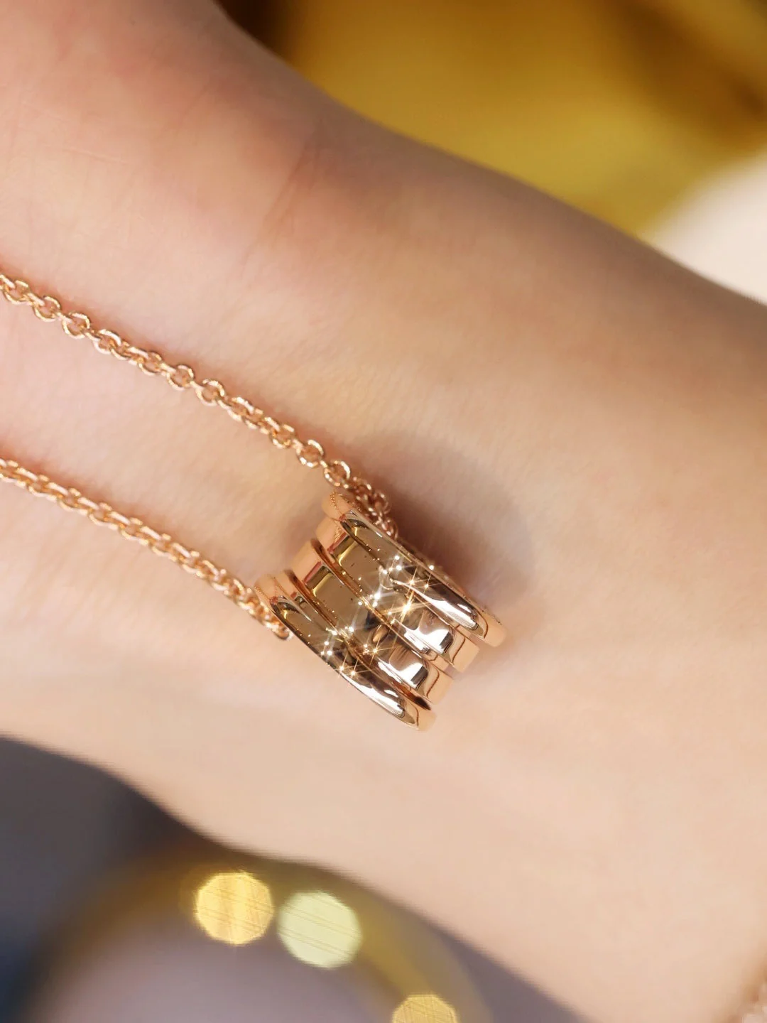 [Bulgari]ZERO 1 PINK GOLD NECKLACE