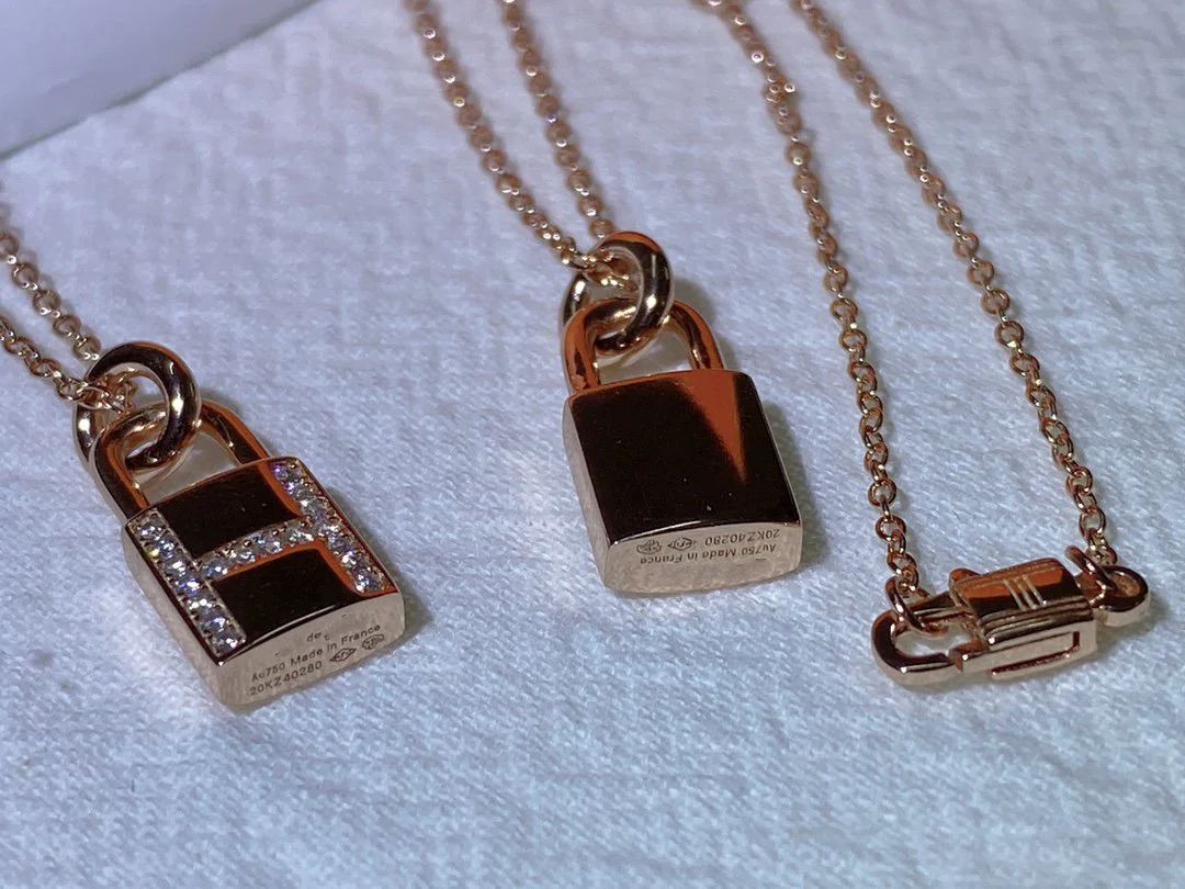 [Hermes]HM ADVANCED NICHE LOCK HEAD NECKLACE DIAMONDS