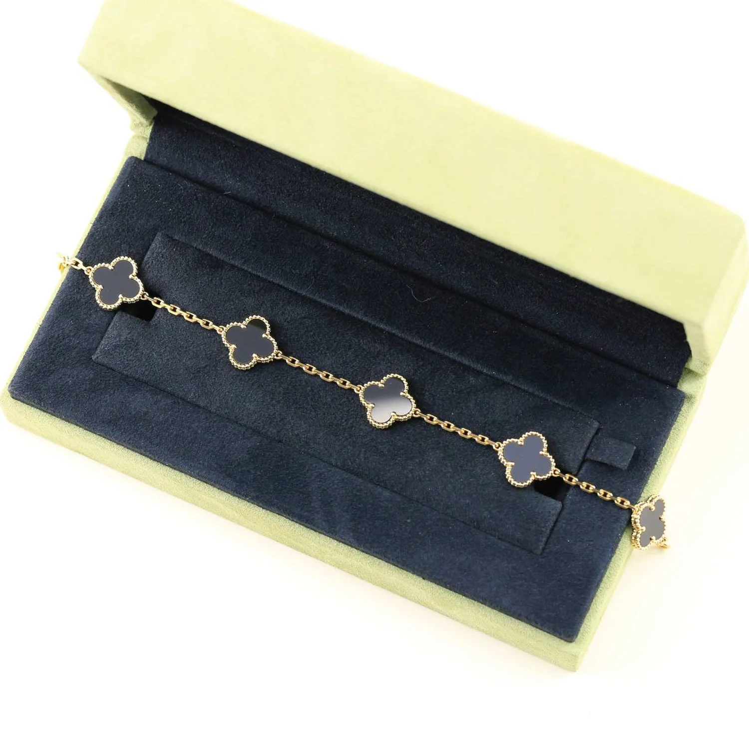 [Van Cleef & Arpels]  5 MOTIFS BLACK ONYX BRACELET