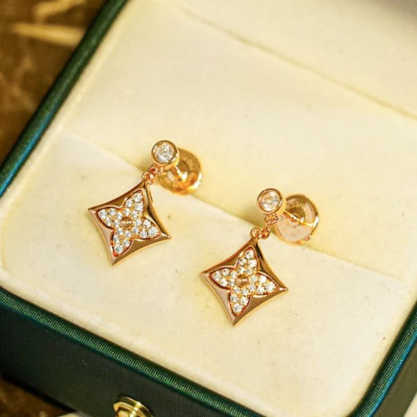 [Louis vuitton]STAR DIAMONDS EARRINGS GOLD