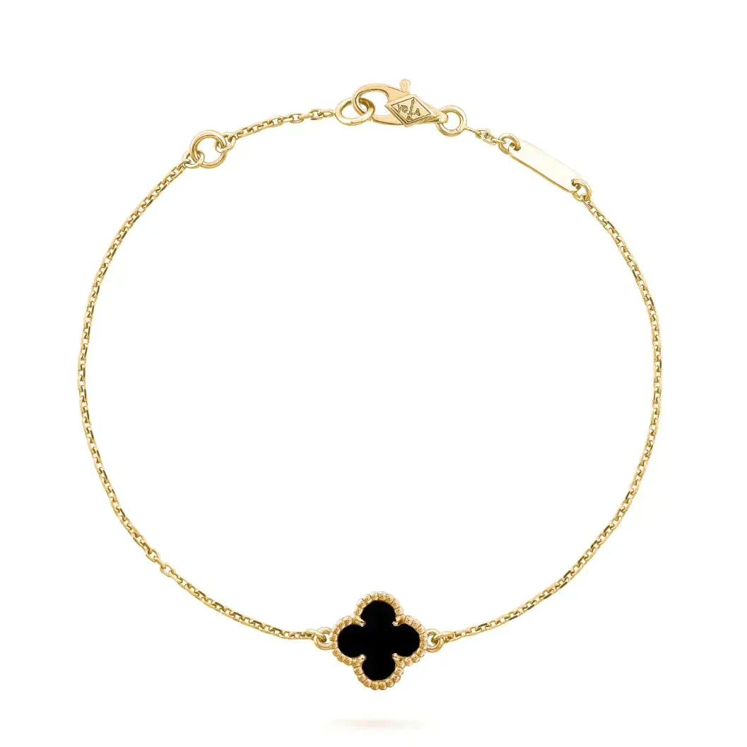 [Van Cleef & Arpels] ONYX SINGLE FLOWER BRACELET