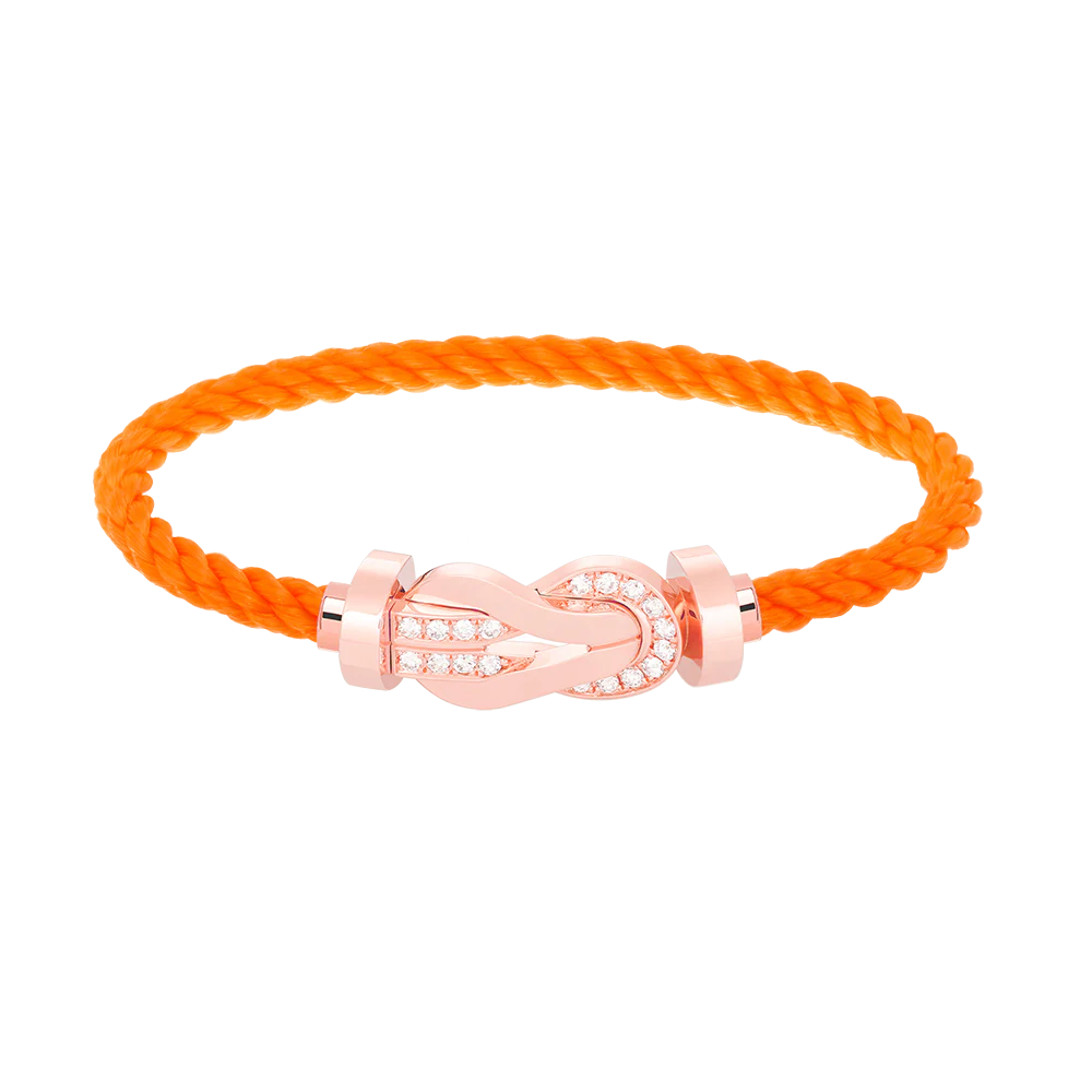 [Fred]CHANCE LARGE 8 FIGURE BUCKLE HALF DIAMOND BRACELET ROSE GOLD