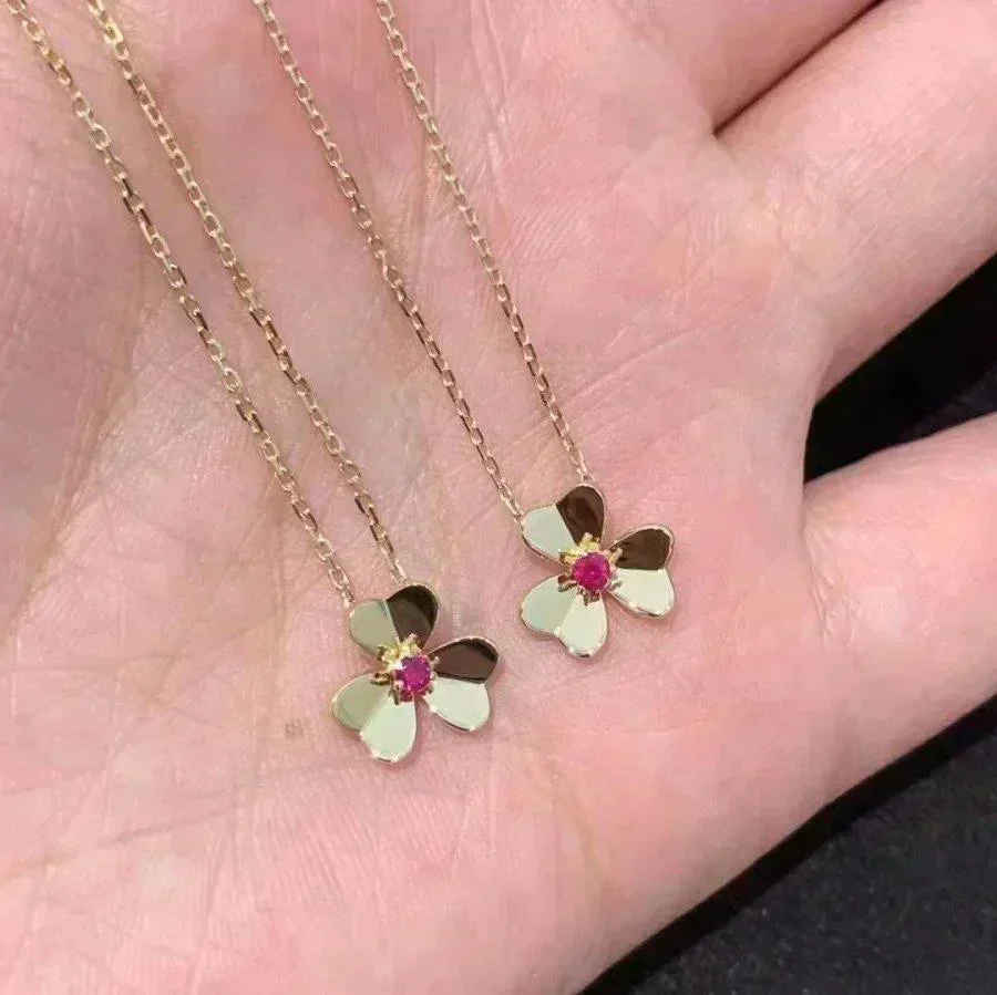 [Van Cleef & Arpels]FRIVOLE GOLD FLOWER NECKLACE