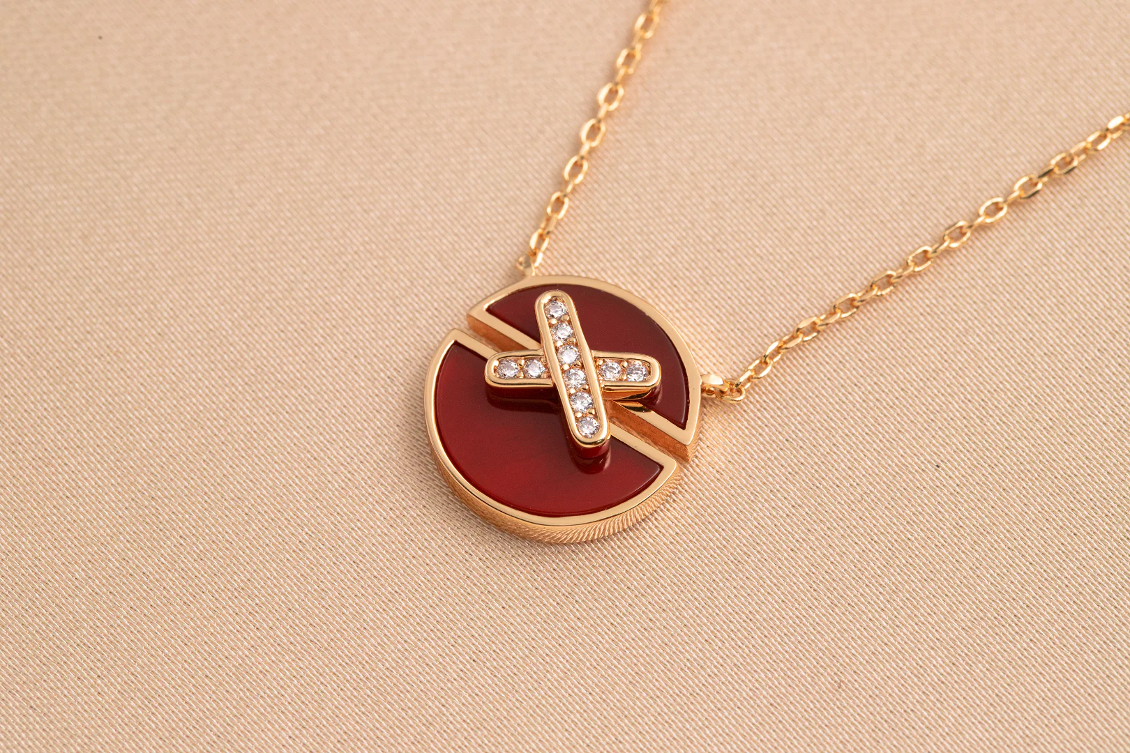 [Chaumet]JEUX DE PINK GOLD DIAMOND NECKLACE