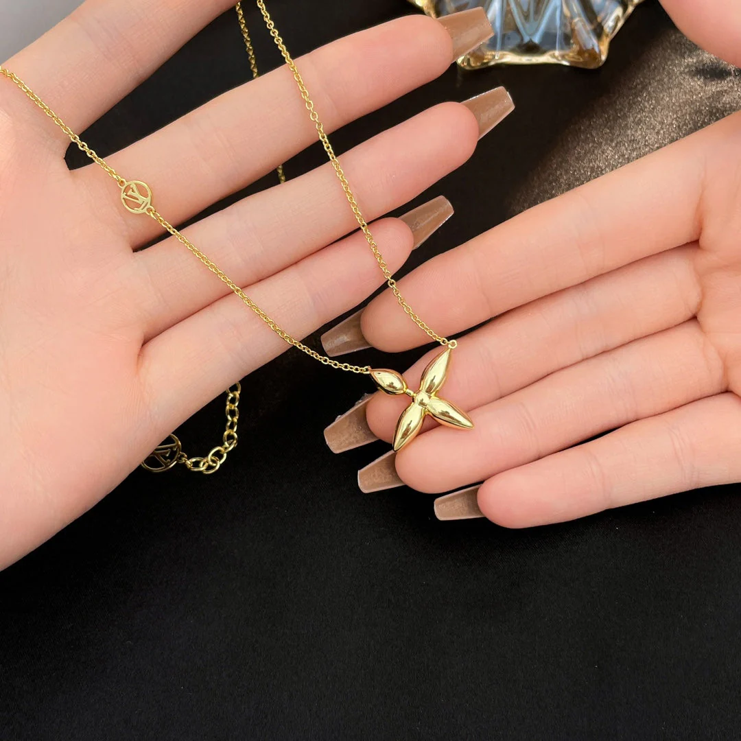 [Louis vuitton]LOUISETTE GOLD NECKLACE