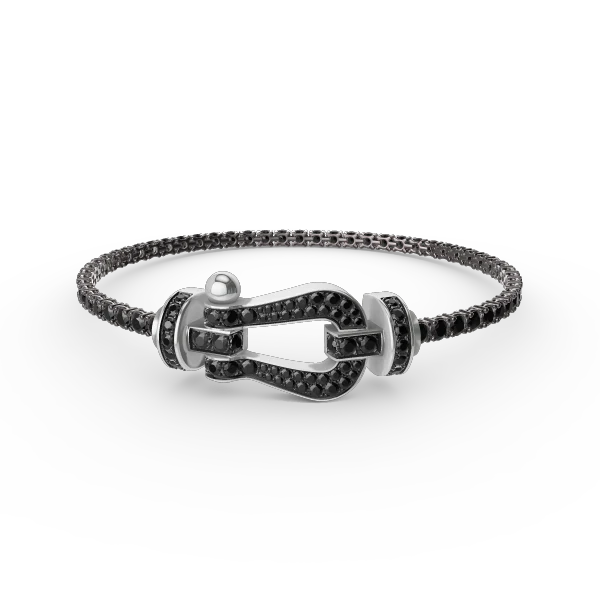 [Fred]FORCE  LARGE HORSESHOE FULL DIAMOND TENNIS BRACELET
