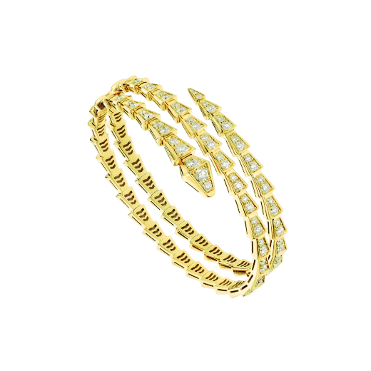 [Bulgari]SERPENTI BRACELET GOLD DIAMOND DOUBLE ROW