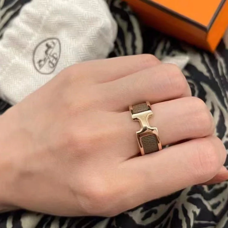 [Hermes]OLYMPE PINK GOLD RING