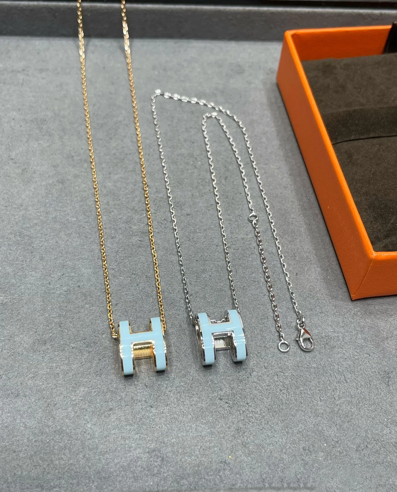 [Hermes]POP H SKY BLUE NECKLACE