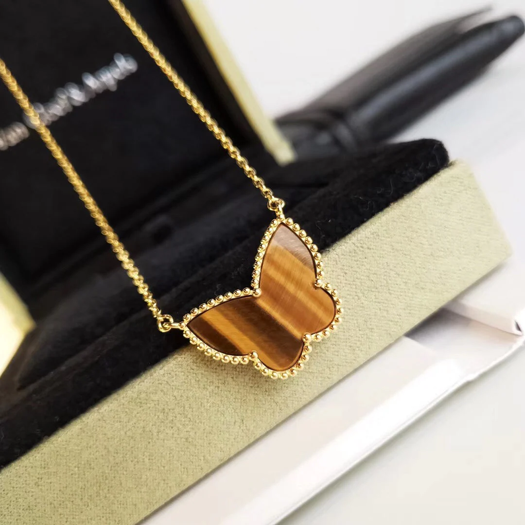 [Van Cleef & Arpels] TIGER__ EYE BUTTERFLY NECKLACE