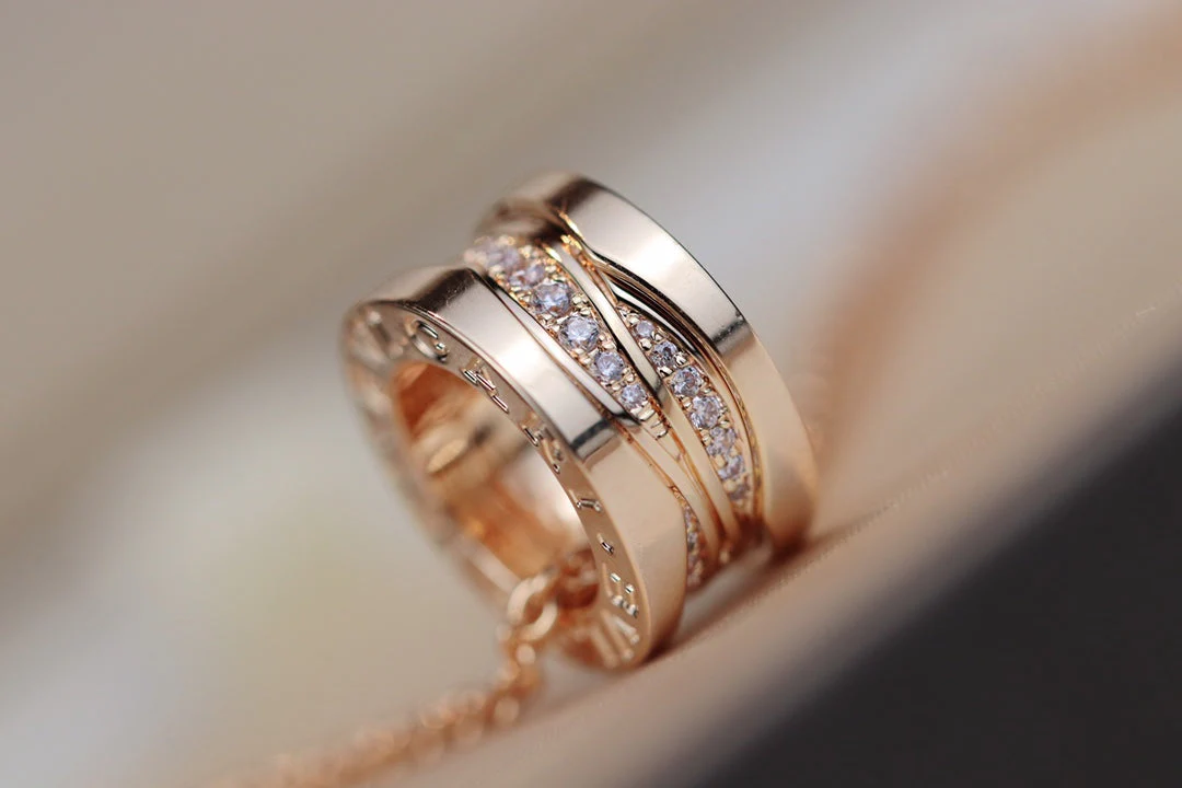 [Bulgari]ZERO 1 PINK GOLD DIAMOND NECKLACE