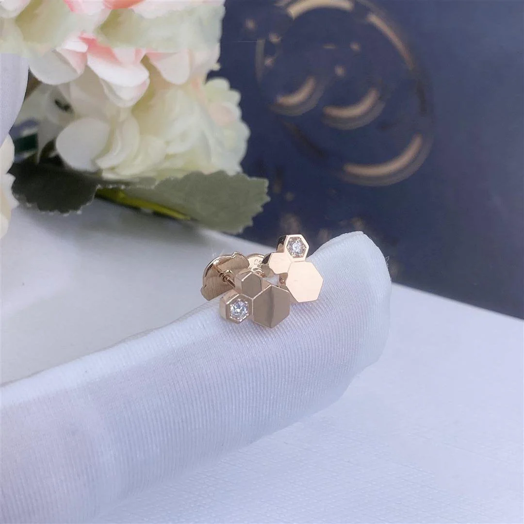 [Chaumet]BEE LOVE PINK GOLD DIAMOND EARRINGS
