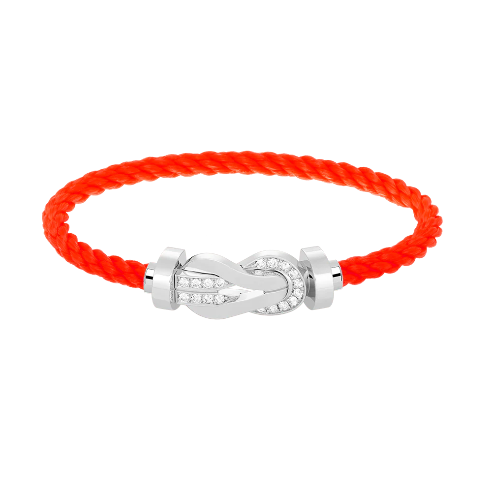 [Fred]CHANCE LARGE 8 FIGURE BUCKLE HALF DIAMOND BRACELET SILVER