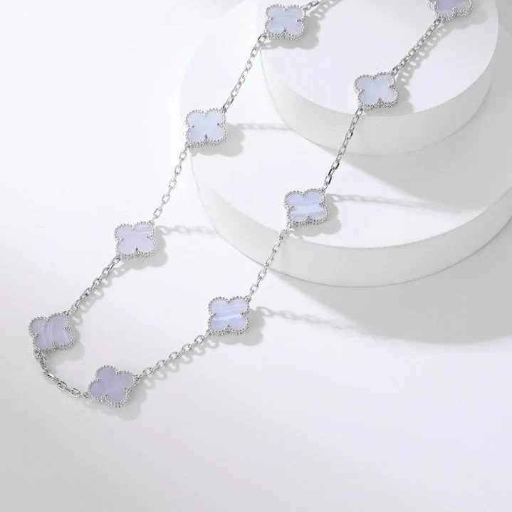 [Van Cleef & Arpels] 10 MOTIFS PURPLE CHALCEDONY NECKLACE