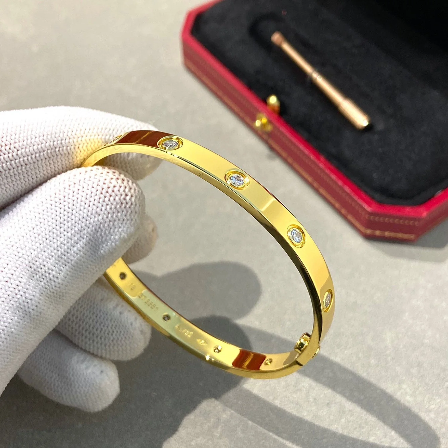 [Cartier]LOVE BRACELET 6.1MM 10 DIAMONDS