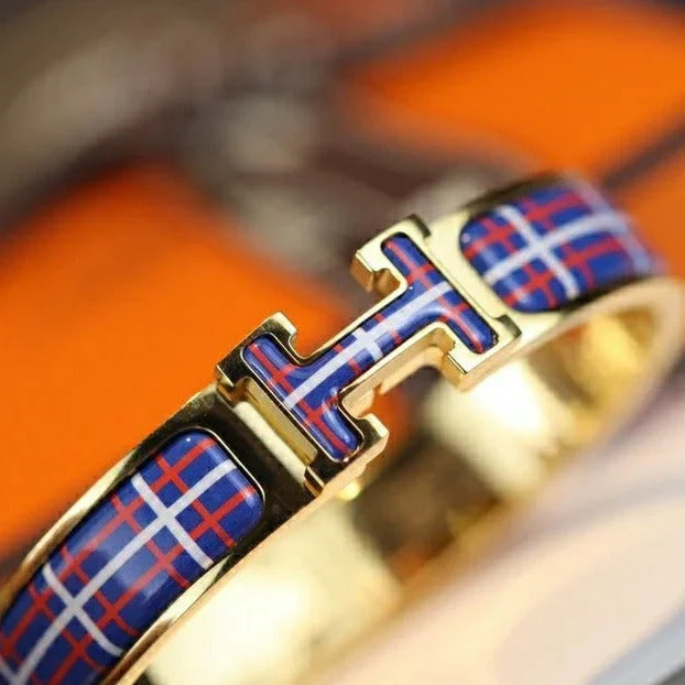 [Hermes]H TARTAN BRACELET 12MM