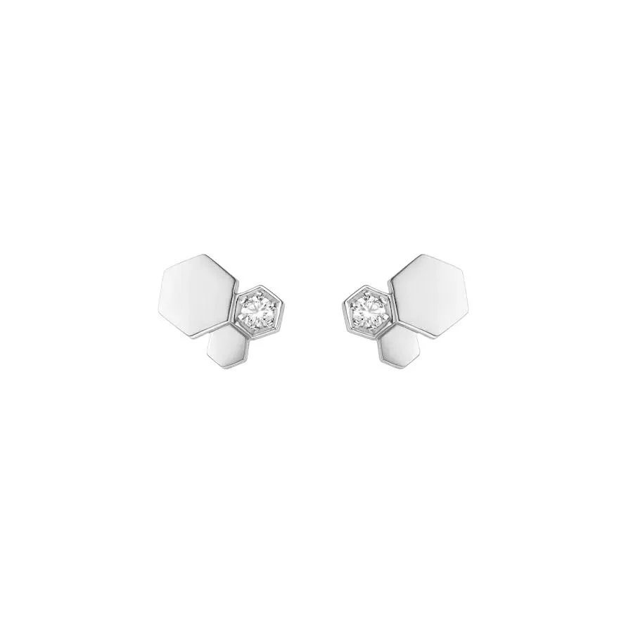 [Chaumet]BEE LOVE SILVER DIAMOND EARRINGS