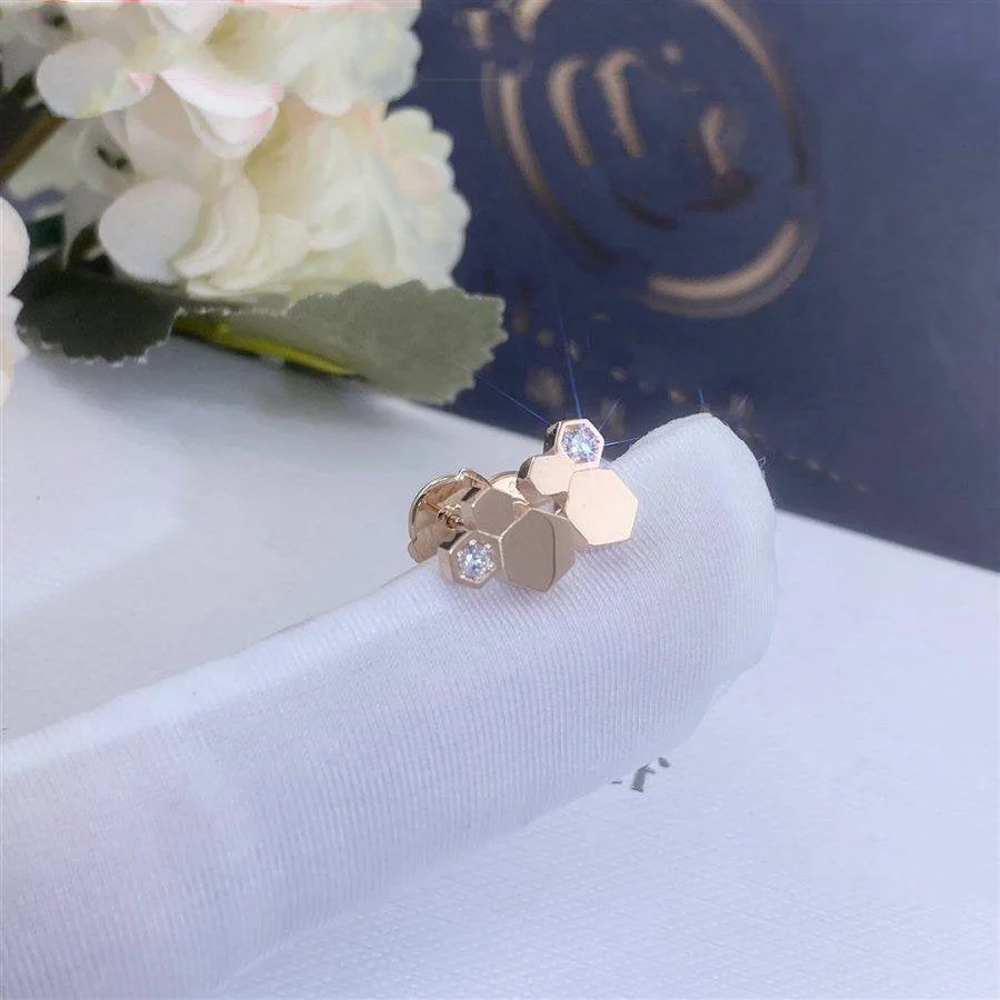 [Chaumet]BEE LOVE PINK GOLD DIAMOND EARRINGS