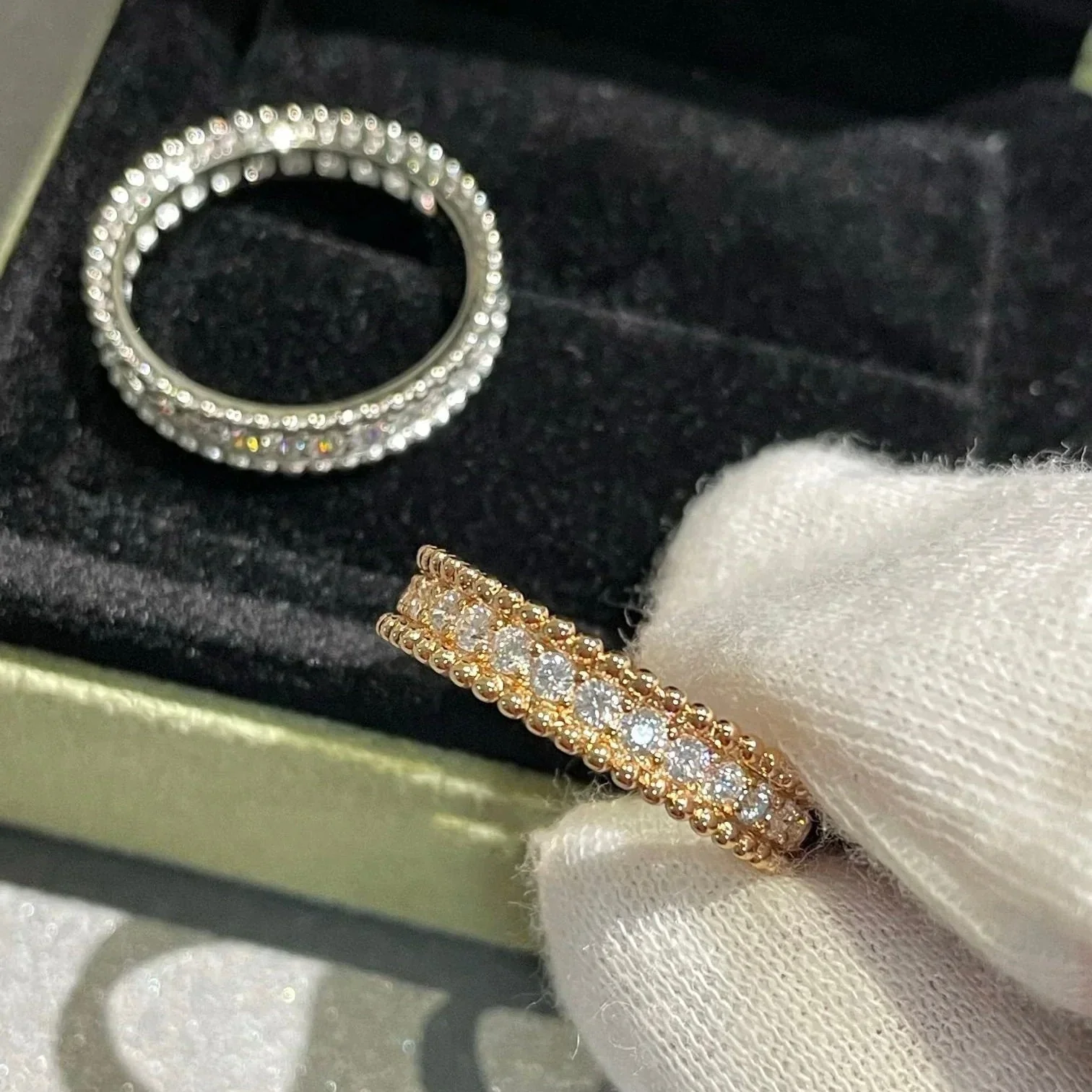 [Van Cleef & Arpels]PERLEE DIAMOND ROSE GOLD RING