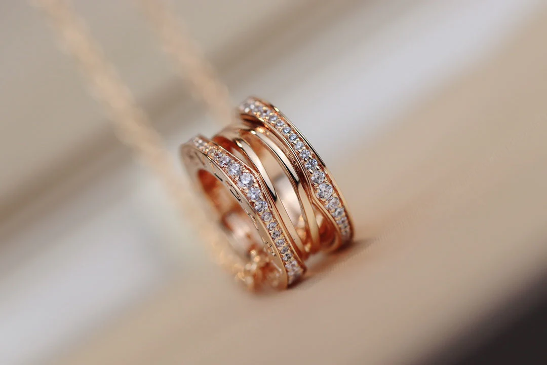 [Bulgari]ZERO 1 PINK GOLD NECKLACE