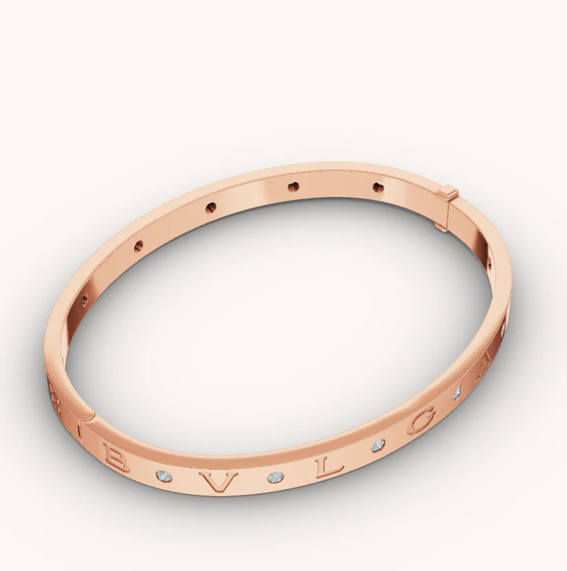 [Bulgari]ZERO 1 PINK GOLD 12 DIAMONDS BRACELET