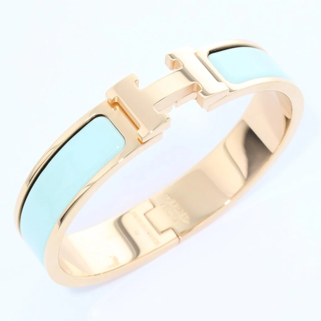 [Hermes]H LIGHT BLUE BRACELET