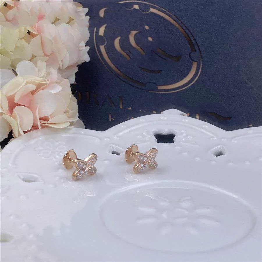 [Chaumet]JEUX DE PINK GOLD DIAMOND EARRINGS