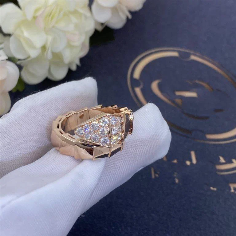 [Bulgari]SERPENTI RING PINK GOLD DIAMOND